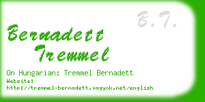 bernadett tremmel business card